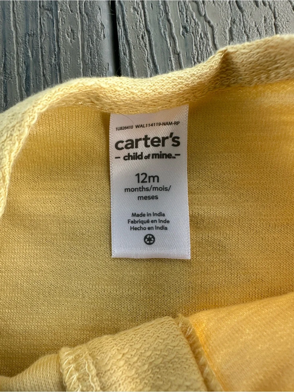 Carter's Sleeveless Yellow Baby Romper with Pocket